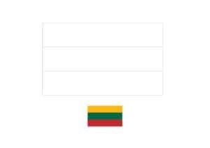 Lithuania flag coloring page with a sample