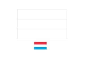Luxemburgse vlag kleurplaat om af te drukken