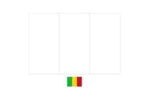 Mali flag coloring page with a sample