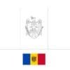 Moldavische vlag kleurplaat voor kinderen en volwassenen