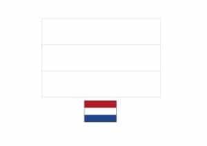 Netherlands flag coloring page with a sample