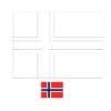 Norway flag coloring page with a sample