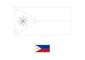 Filippijnse vlag kleurplaat voor volwassenen