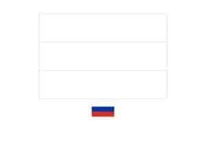Russia flag coloring page with a sample