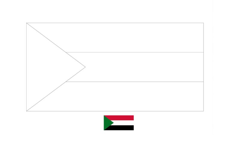 Flag of Sudan coloring page - Free coloring sheets - coloring1.com