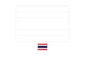 Thailand vlag kleurplaat om uit te printen
