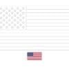 Verenigde Staten van Amerika vlag kleurplaat met een voorbeeld