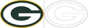 Green Bay Packers logo kleurplaat