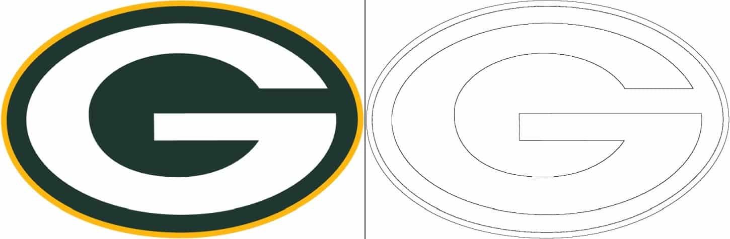 Green Bay Packers Logo With A Sample Coloring Page Free Coloring Pages