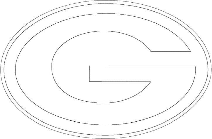 Green Bay Packers logo coloring page black and white