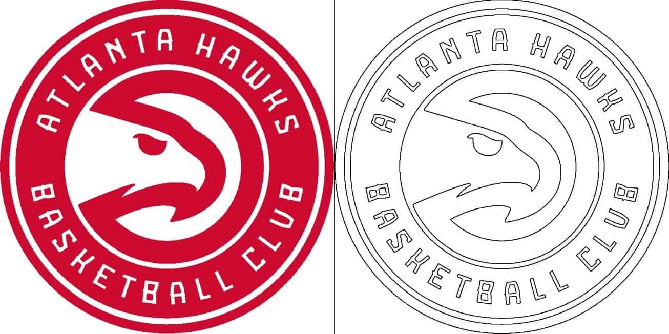 Atlanta Hawks logo kleurplaat