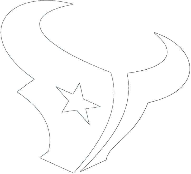 Houston Texans logo coloring page black and white