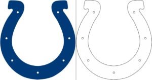 Coloriage Logo avec un échantillon de Indianapolis Colts