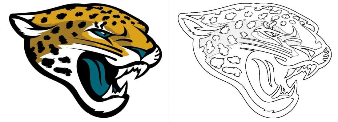 Jacksolnville Jaguars logo coloring page