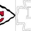 Coloriage Logo avec un échantillon de Kansas City Chiefs