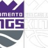 Coloriage Logo avec un échantillon Sacramento Kings