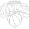 New York Knicks logo coloring page black and white