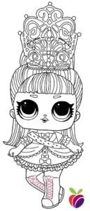 LOL surprise hairgoals coloring page Her Majesty