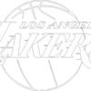 Los Angeles Lakers logo kleurplaat zwart wit