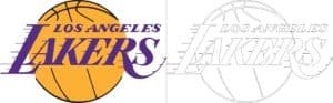 Coloriage Logo avec un échantillon Los Angeles Lakers