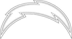 Los Angeles Chargers logo kleurplaat zwart-wit