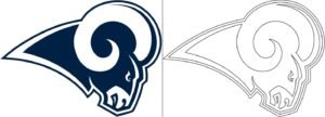 Coloriage Logo avec un échantillon des Rams de Los Angeles