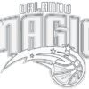 Orlando Magic logo coloring page black and white