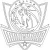 Dallas Mavericks logo coloring page black and white