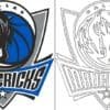 Coloriage Logo avec un échantillon Dallas Mavericks