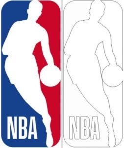 NBA logo coloring page