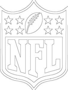 NFL logo kleurplaat zwart-wit