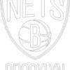 Brooklyn Nets logo coloring page black and white
