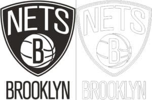 Coloriage Logo avec un échantillon Brooklyn Nets