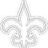 New Orleans Saints logo coloring page black and white