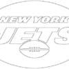 New York Jets logo kleurplaat zwart-wit