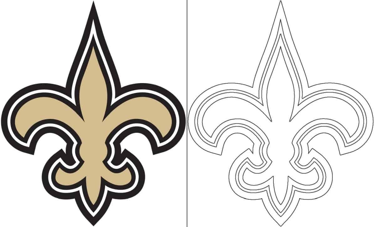 Coloriage Logo avec un échantillon de New Orleans Saints