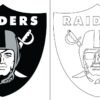 Coloriage Logo avec un échantillon de Oakland Raiders