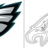 Coloriage Logo avec un échantillon de Philadelphia Eagles