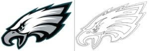 Coloriage Logo avec un échantillon de Philadelphia Eagles