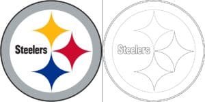 Coloriage Logo avec un échantillon de Pittsburgh Steelers