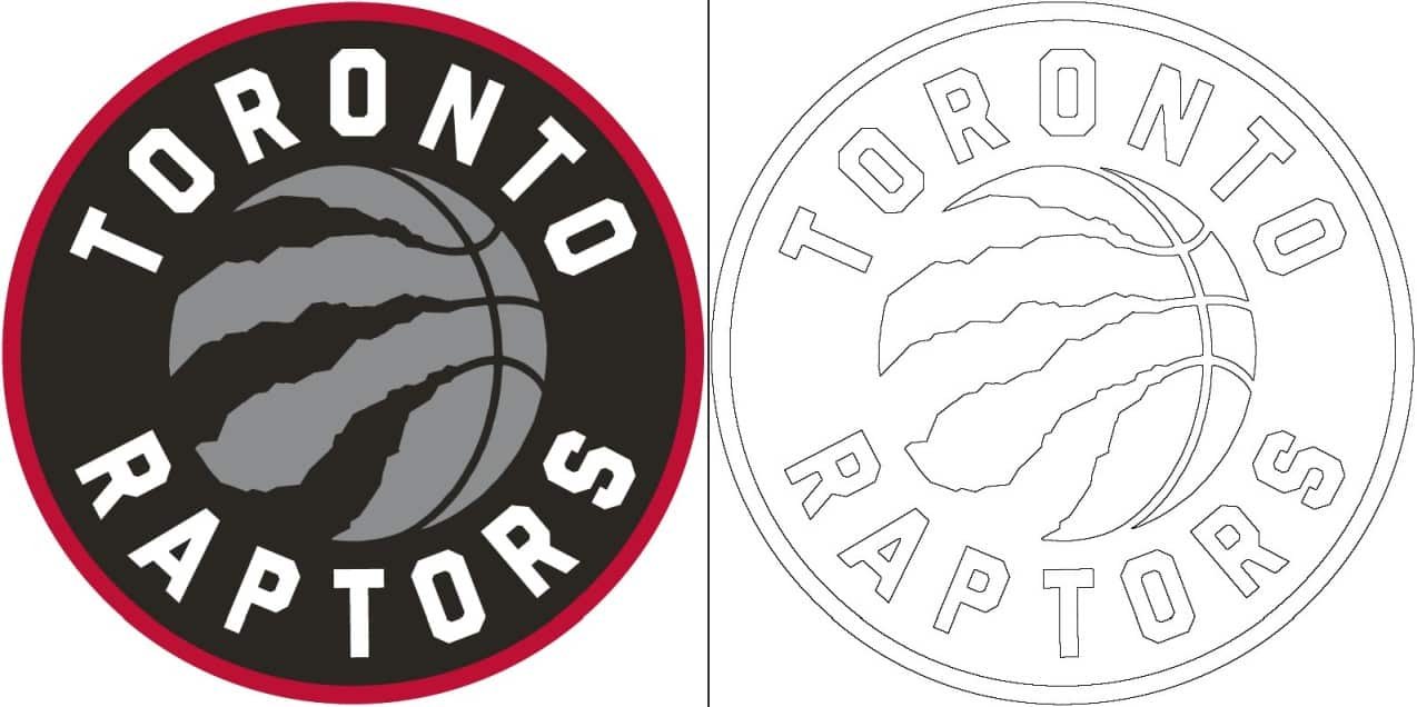 Toronto Raptors logo coloring page