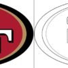 Coloriage Logo avec un échantillon de San Francisco 49ers