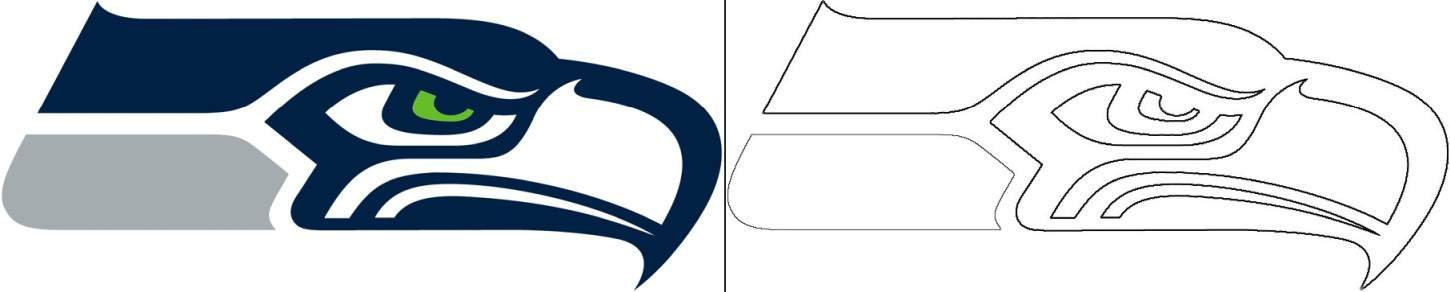 Coloriage Logo avec un échantillon de Seattle Seahawks