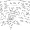 San Antonio Spurs logo kleurplaat zwart wit