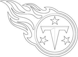 Tennessee Titans logo kleurplaat zwart-wit