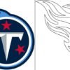 Coloriage Logo avec un échantillon de Tennessee Titans