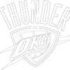 Oklahoma City Thunder logo coloring page black and white