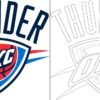 Oklahoma City Thunder logo coloring page