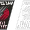 Portland Trail Blazers logo coloring page