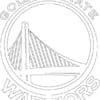 Golden State Warriors logo coloring page black and white